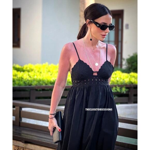 ZARA Embroidered Eyelet Midi Dress NWT LAST ONE!!! - Picture 5 of 16